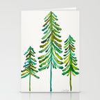 Pine Trees - Green Palette Stationery Card Gallery Image 2
