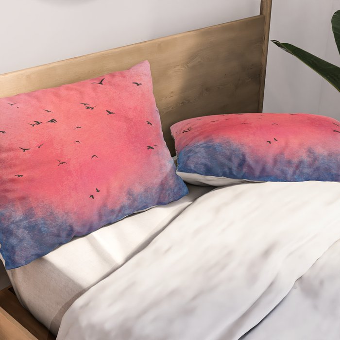 Abstract Fire Sunset Adventure  Pillow Sham Gallery Image 2