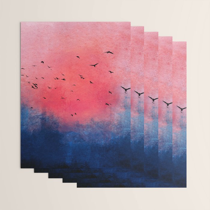 Abstract Fire Sunset Adventure  Wrapping Paper Gallery Image 3