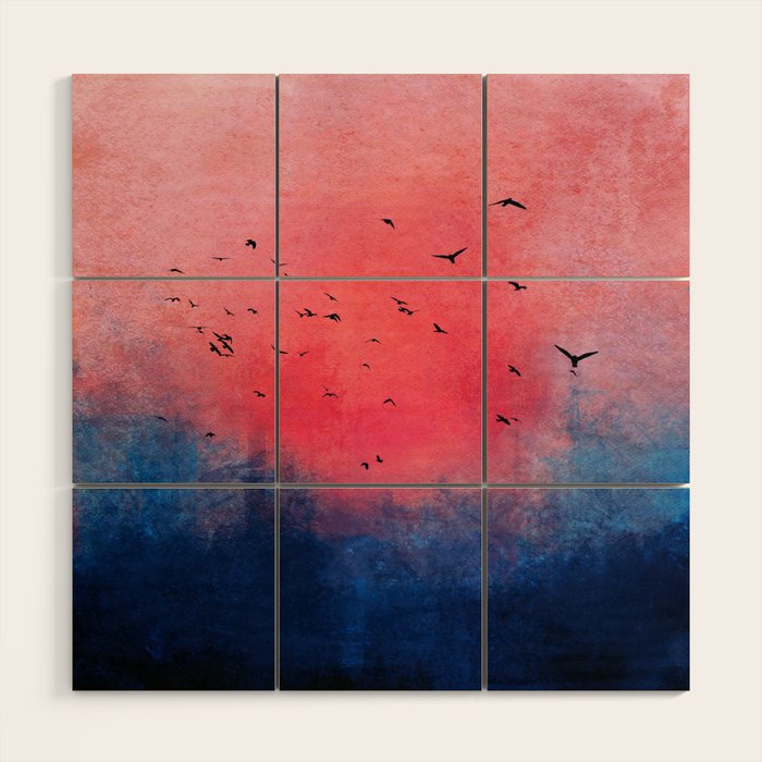 Abstract Fire Sunset Adventure  Wood Wall Art Gallery Image 1