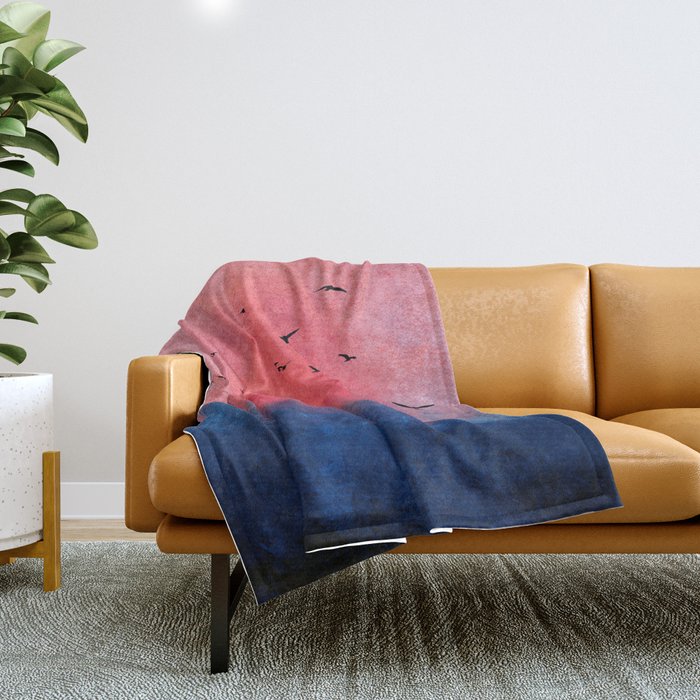 Abstract Fire Sunset Adventure  Throw Blanket Gallery Image 1