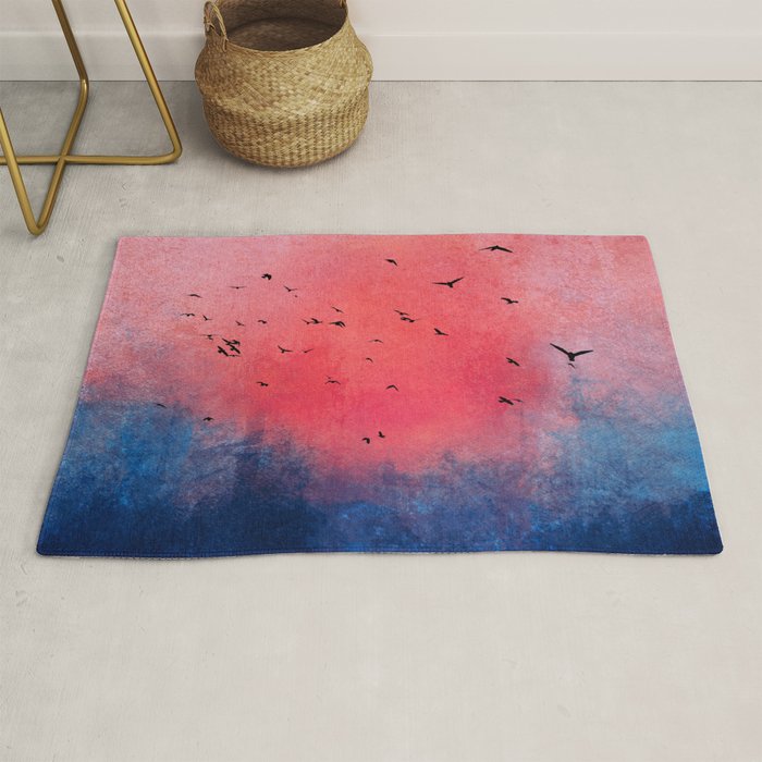 Abstract Fire Sunset Adventure  Rug Gallery Image 1