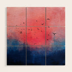 Abstract Fire Sunset Adventure  Wood Wall Art Gallery Image 1