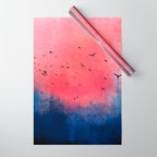 Abstract Fire Sunset Adventure  Wrapping Paper Gallery Image 1
