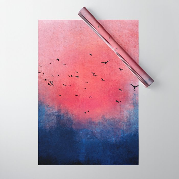 Abstract Fire Sunset Adventure  Wrapping Paper Gallery Image 1