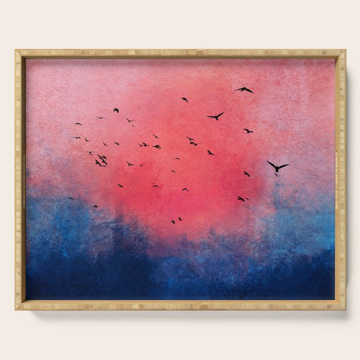Abstract Fire Sunset Adventure  Serving Tray Gallery Image 1