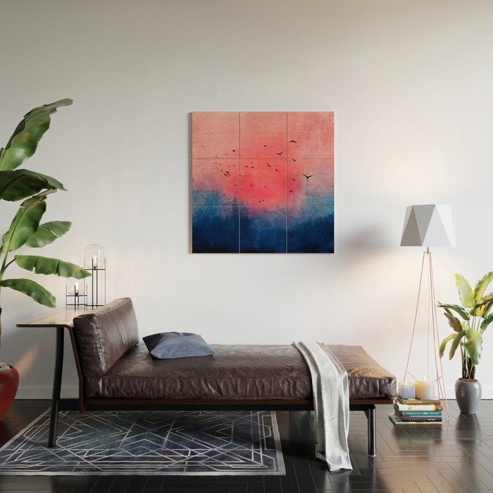 Abstract Fire Sunset Adventure  Wood Wall Art Gallery Image 2