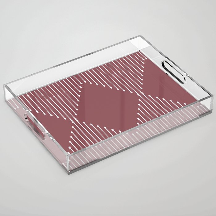Geo (Plum) Acrylic Tray Gallery Image 1