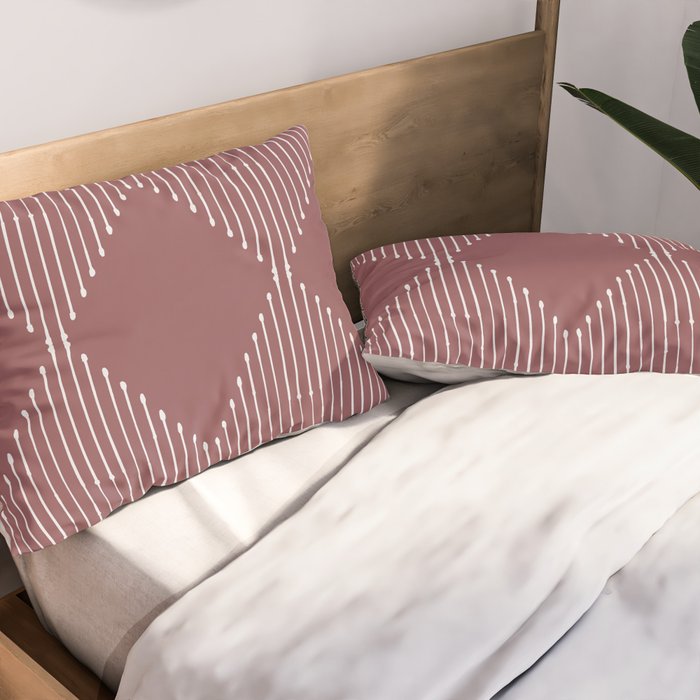 Geo (Plum) Pillow Sham Gallery Image 2