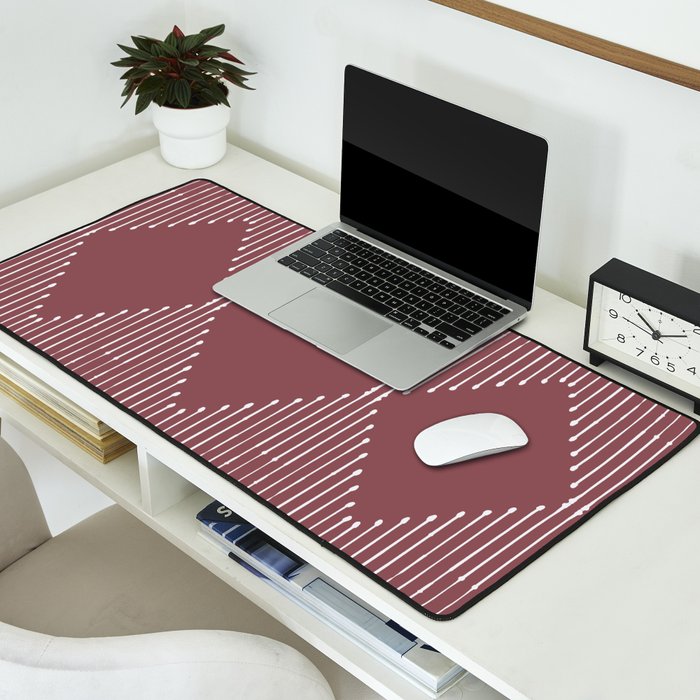 Geo (Plum) Desk Mat Gallery Image 2