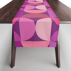 Mid Century Modern Shapes - Pink Magenta Table Runner Gallery Image 1