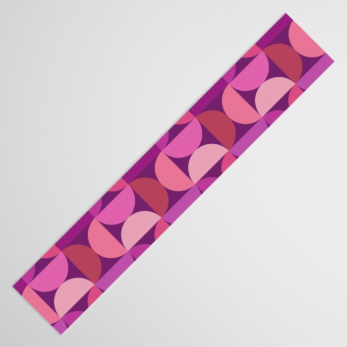 Mid Century Modern Shapes - Pink Magenta Table Runner Gallery Image 3