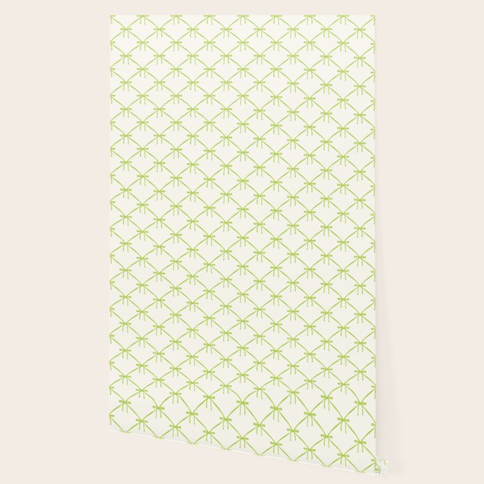 Bows & Ribbons Pattern V Green Wallpaper Gallery Image 2