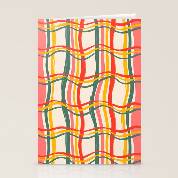Wavy Plaid Stationery Card Gallery Image 2
