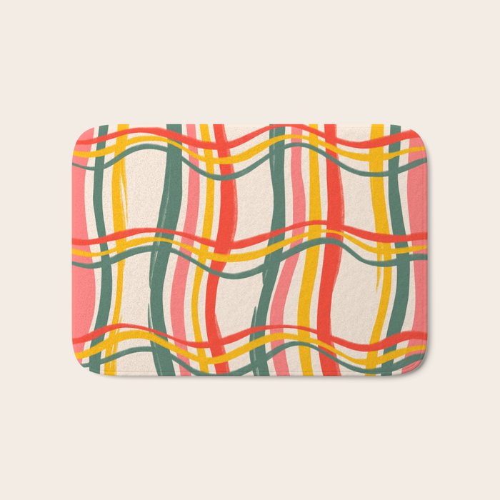 Wavy Plaid Bath Mat Gallery Image 1