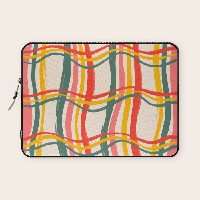 Wavy Plaid Laptop Sleeve Gallery Image 1