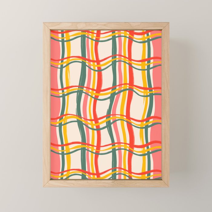 Wavy Plaid Mini Art Print Gallery Image 1