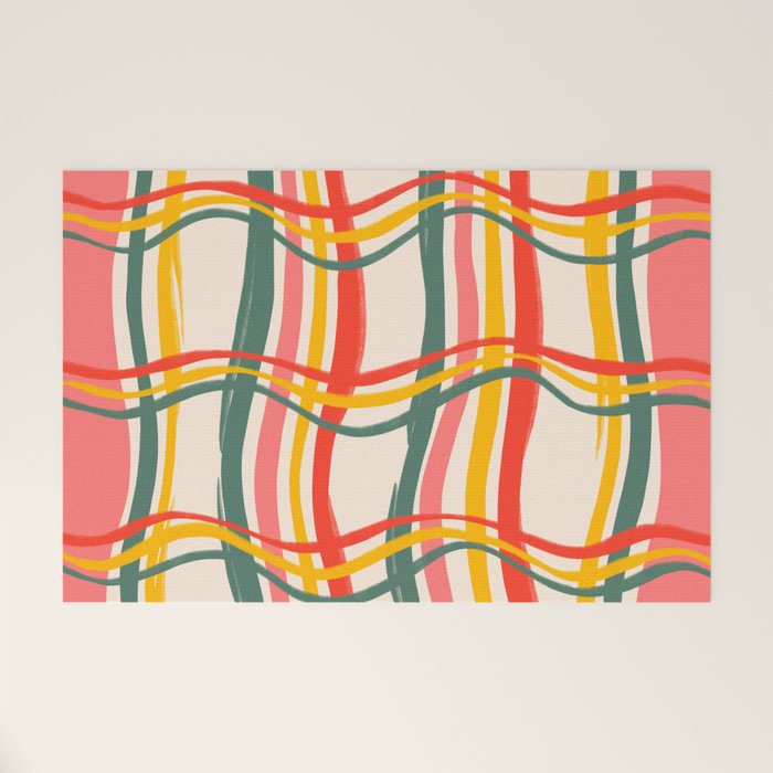 Wavy Plaid Welcome Mat Gallery Image 1