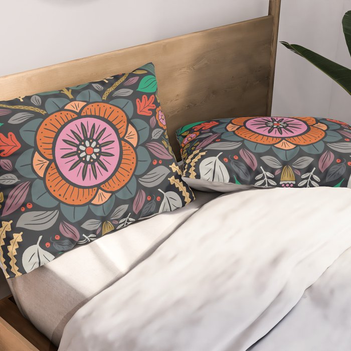 In Bloom | Navy Pillow Sham Gallery Image 2