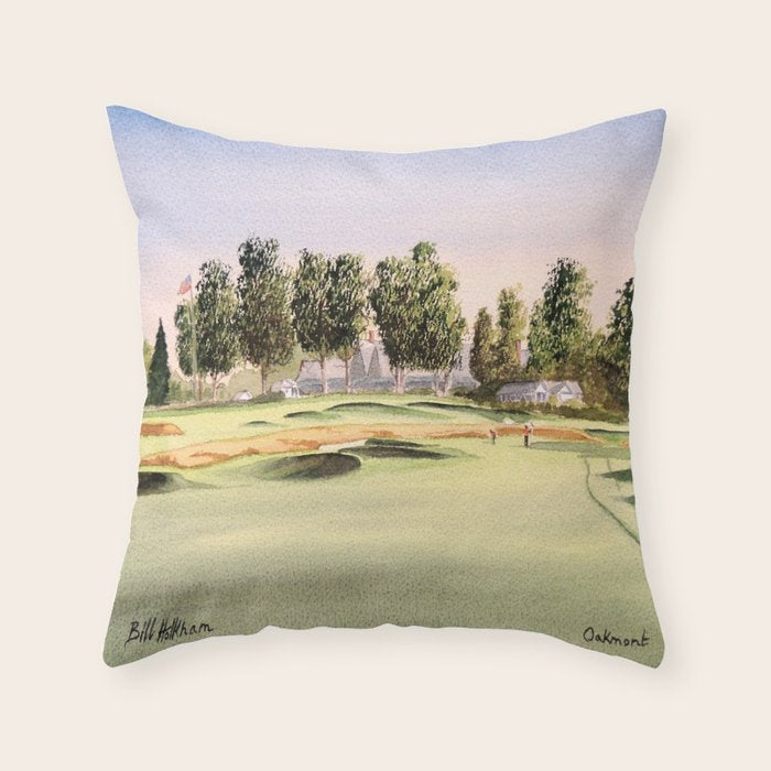 Oakmont Golf Course Throw Pillow Gallery Image 6