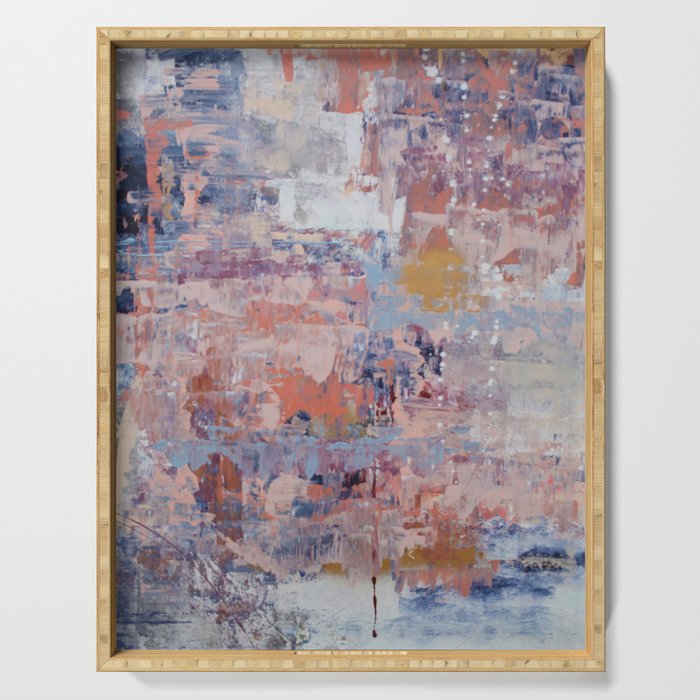 Mirage [3]: a pretty, vibrant mixed-media piece by Alyssa Hamilton Art Serving Tray Gallery Image 1