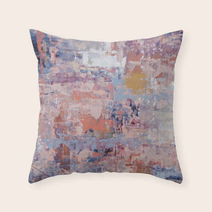 Mirage [3]: a pretty, vibrant mixed-media piece by Alyssa Hamilton Art Throw Pillow Gallery Image 1