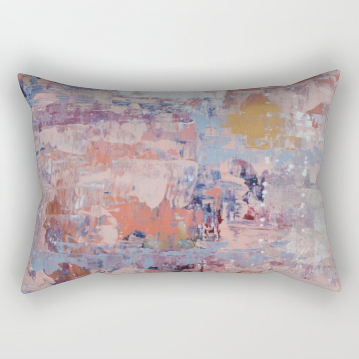 Mirage [3]: a pretty, vibrant mixed-media piece by Alyssa Hamilton Art Rectangular Pillow Gallery Image 1