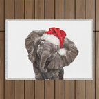 Christmas Baby Elephant Outdoor Rug Gallery Image 1