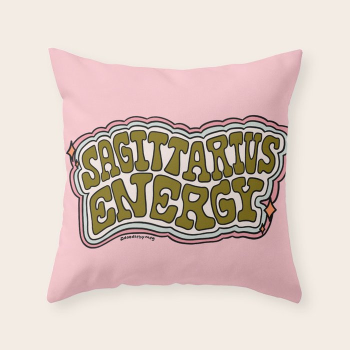 Sagittarius Energy Throw Pillow Gallery Image 6