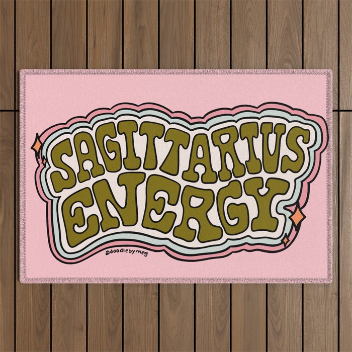 Sagittarius Energy Outdoor Rug Gallery Image 1