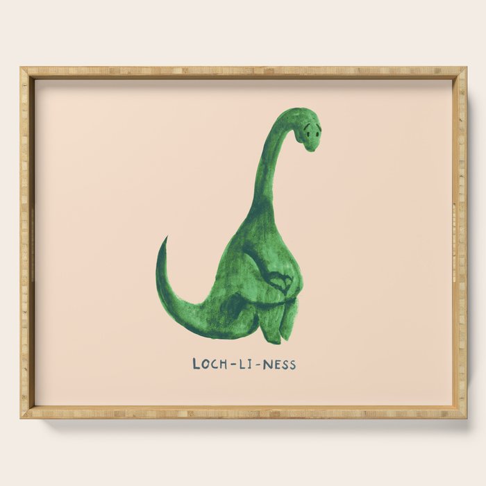 Lonely loch ness monster (loch-li-ness) Serving Tray Gallery Image 1