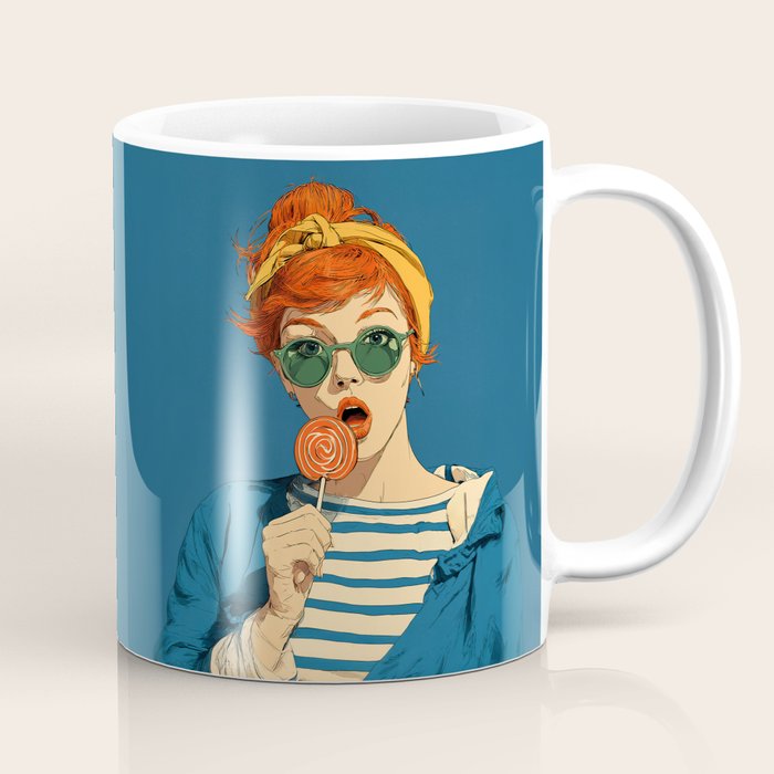 Retro Pop Lollipop Girl Coffee Mug Gallery Image 1