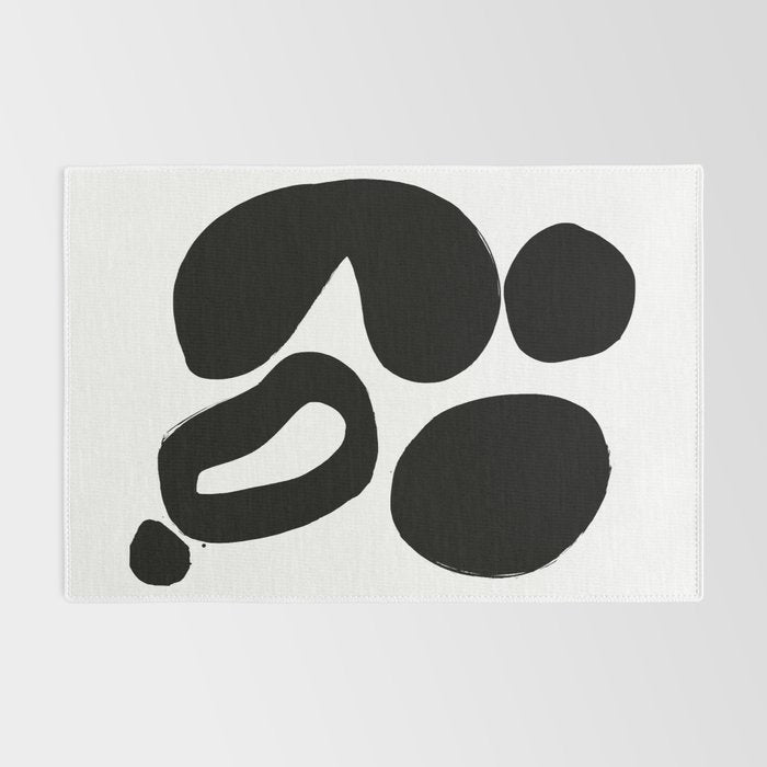 Ink Pond White Background Rug Gallery Image 2