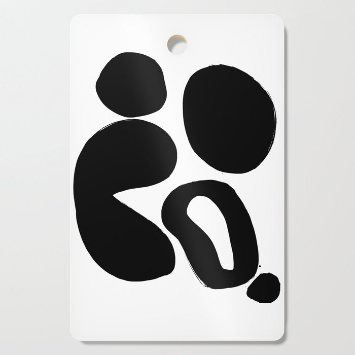 Ink Pond White Background Cutting Board Gallery Image 1