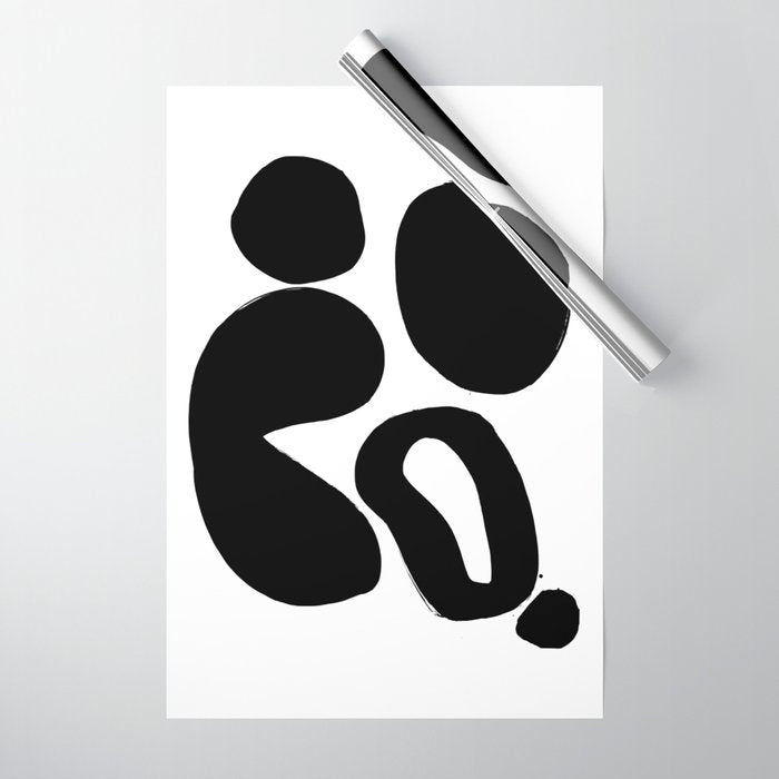 Ink Pond White Background Wrapping Paper Gallery Image 1