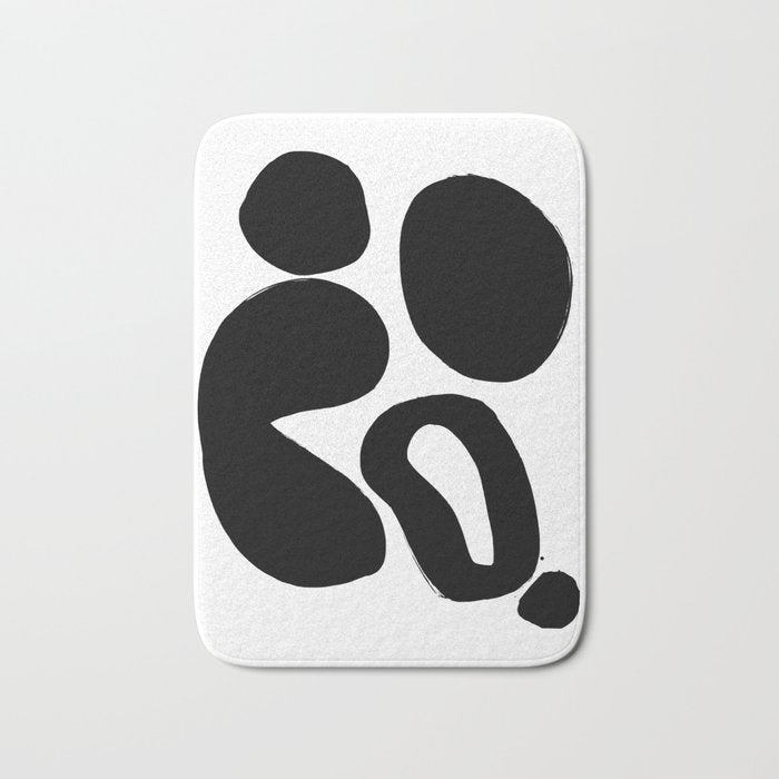 Ink Pond White Background Bath Mat Gallery Image 1