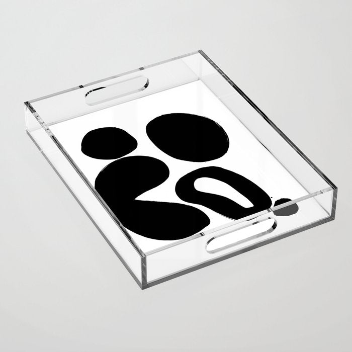 Ink Pond White Background Acrylic Tray Gallery Image 1