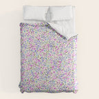 Retro Lilac Ditsy Cottage Garden Floral Duvet Cover Gallery Image 6