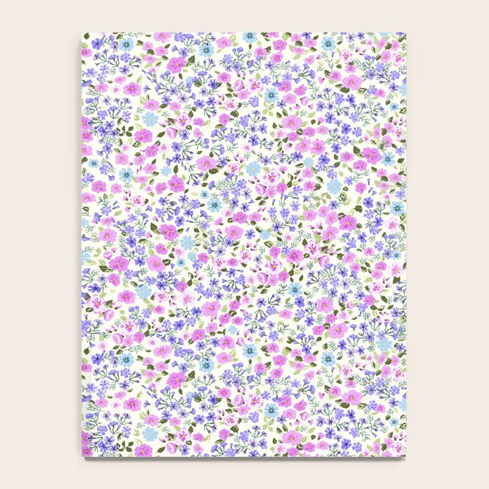 Retro Lilac Ditsy Cottage Garden Floral Notebook Gallery Image 4