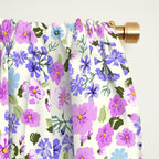 Retro Lilac Ditsy Cottage Garden Floral Window Curtain Gallery Image 2