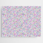 Retro Lilac Ditsy Cottage Garden Floral Jigsaw Puzzle Gallery Image 1