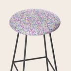Retro Lilac Ditsy Cottage Garden Floral Stool Gallery Image 2