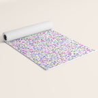 Retro Lilac Ditsy Cottage Garden Floral Yoga Mat Gallery Image 2
