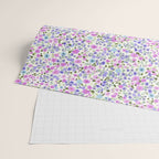 Retro Lilac Ditsy Cottage Garden Floral Wrapping Paper Gallery Image 2