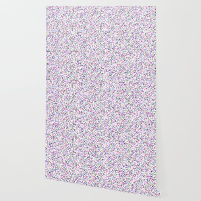 Retro Lilac Ditsy Cottage Garden Floral Wallpaper Gallery Image 2