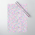 Retro Lilac Ditsy Cottage Garden Floral Wrapping Paper Gallery Image 1