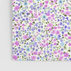 Retro Lilac Ditsy Cottage Garden Floral Poster Gallery Image 3