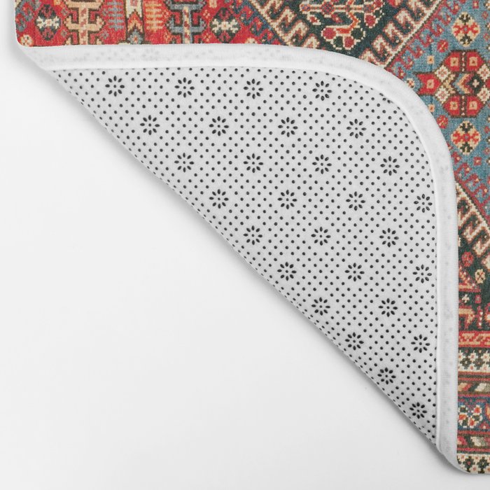 Qashqa'i  Antique Fars Southwest Persian Rug Print Bath Mat Gallery Image 2