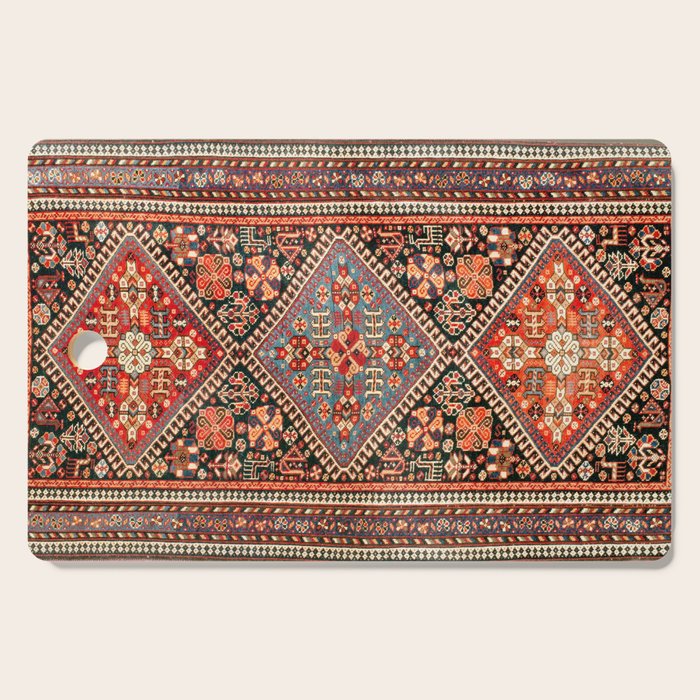 Qashqa'i  Antique Fars Southwest Persian Rug Print Cutting Board Gallery Image 1