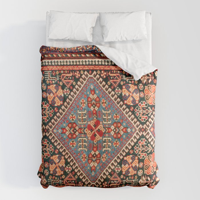 Qashqa'i  Antique Fars Southwest Persian Rug Print Duvet Cover Gallery Image 6